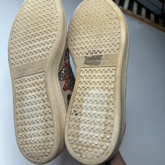 Isabelle Marant Etoile Glitter Flame Leather Sneakers - Picture 6 of 6
